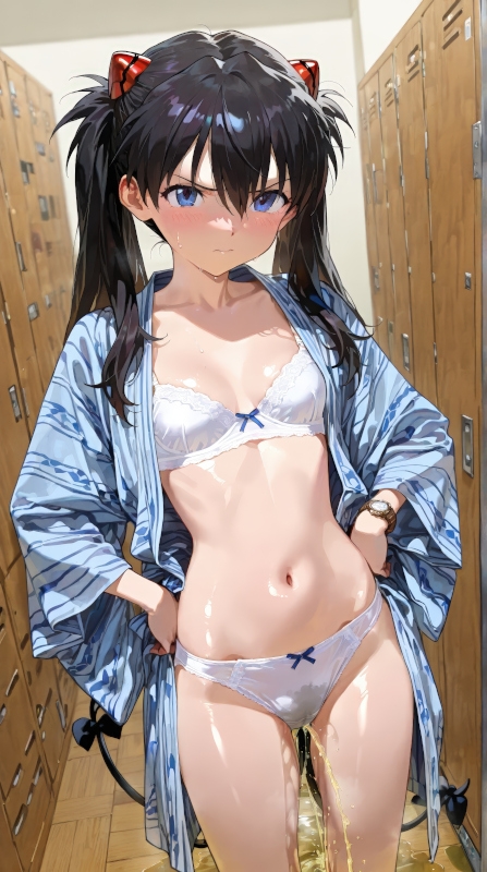 AI生成「浴衣でおもらしイラスト-R18版」100枚セット 画像4