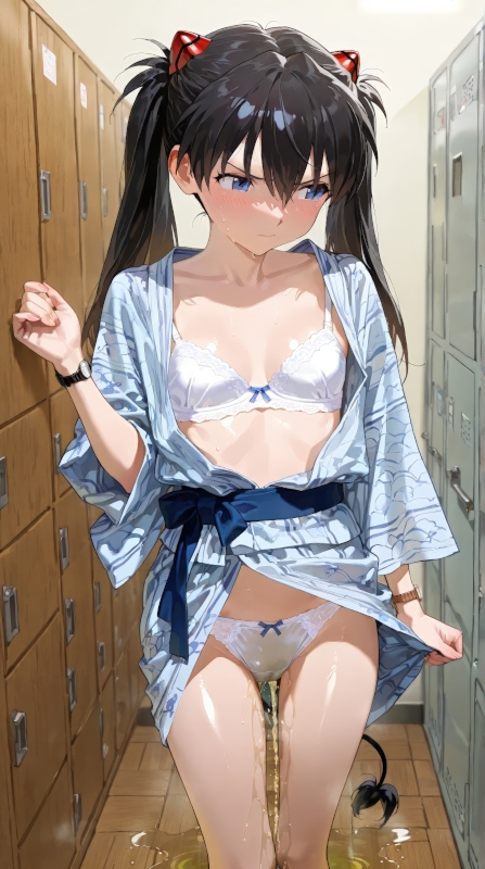 AI生成「浴衣でおもらしイラスト-R18版」100枚セット 画像5