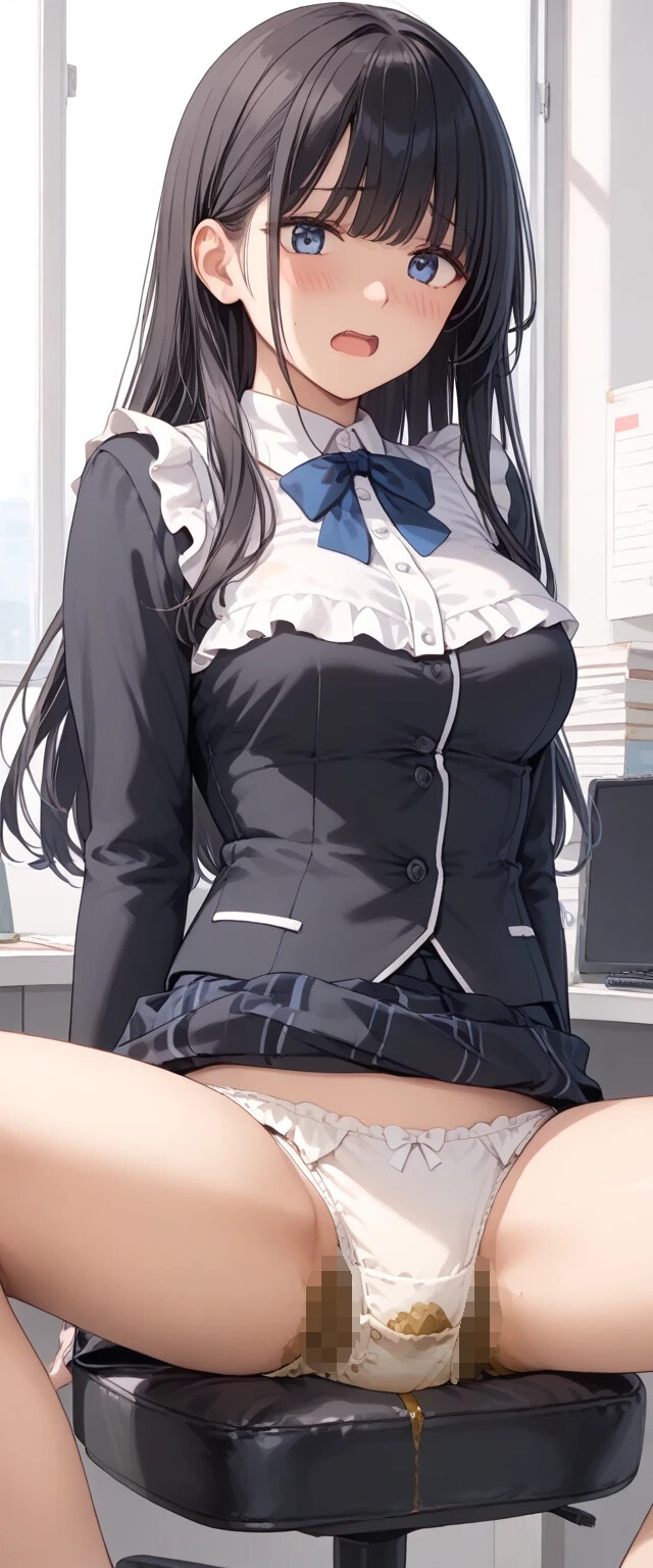 うんちおもらしイラストNO5【黒い子】 画像6