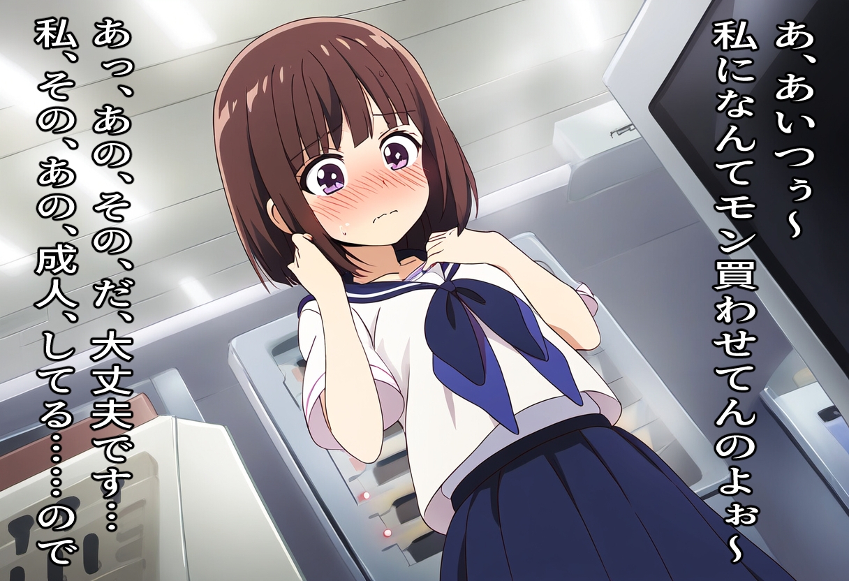 童顔お姉ちゃんの弱みを握って制服コスプレ羞恥デート 画像3