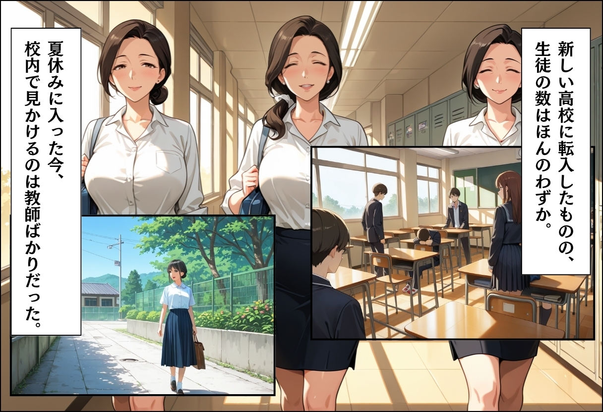 引っ越してきた田舎町がムチムチ熟女だらけだった話～学校の夏期講習編～ 画像2