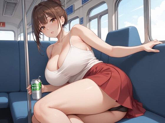 電車で会った爆乳痴女からの誘惑 画像2