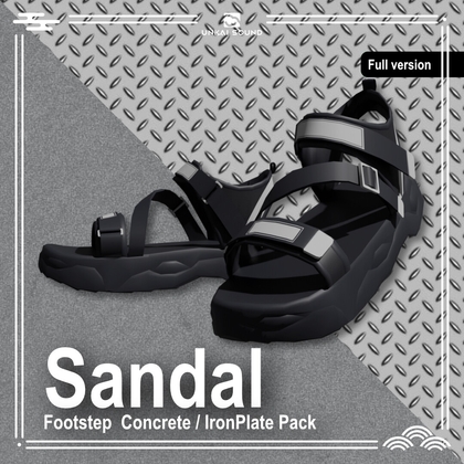 【Full version】サンダルの足音効果音素材集 -Sandal Footstep Concrete/Steal Pack- [UNAKI SOUND]