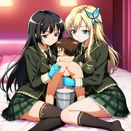 乳搾り手コキとバケツ6