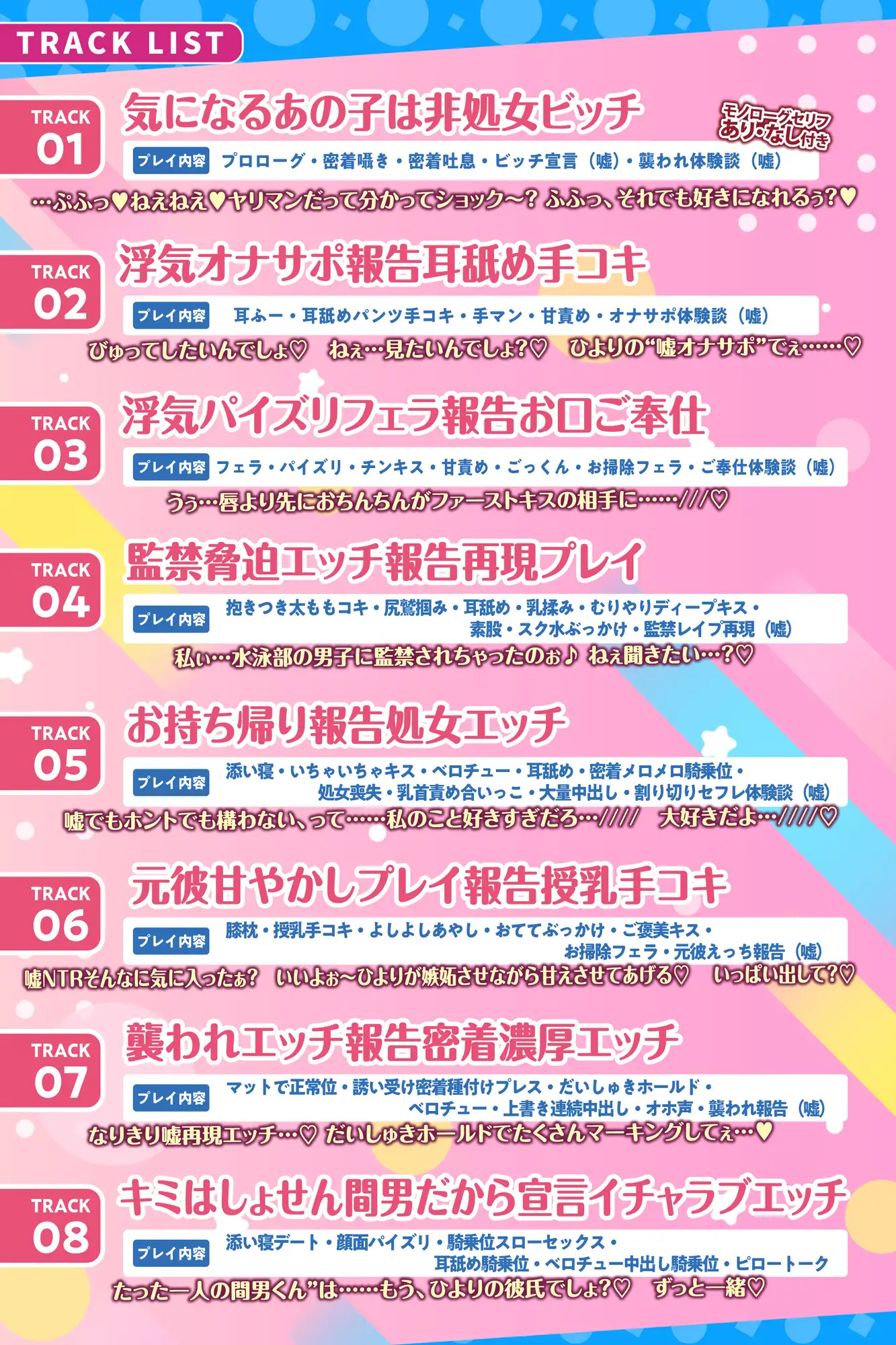 偽ビッチ処女JKの甘サドい嘘NTR報告〜嘘報告に鬱勃起しちゃって、ニヤニヤ煽りで甘責めされちゃう俺〜 《!3大早期購入特典!》 スタジオりふれぼ エロ画像9