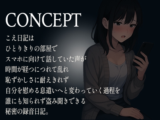 【こえ日記】ひとりきりの部屋で始まった何気ない録音が時間とともに乱れ抑え込んでいた声と理性が少しずつ剥がれていく秘密の音声 画像1