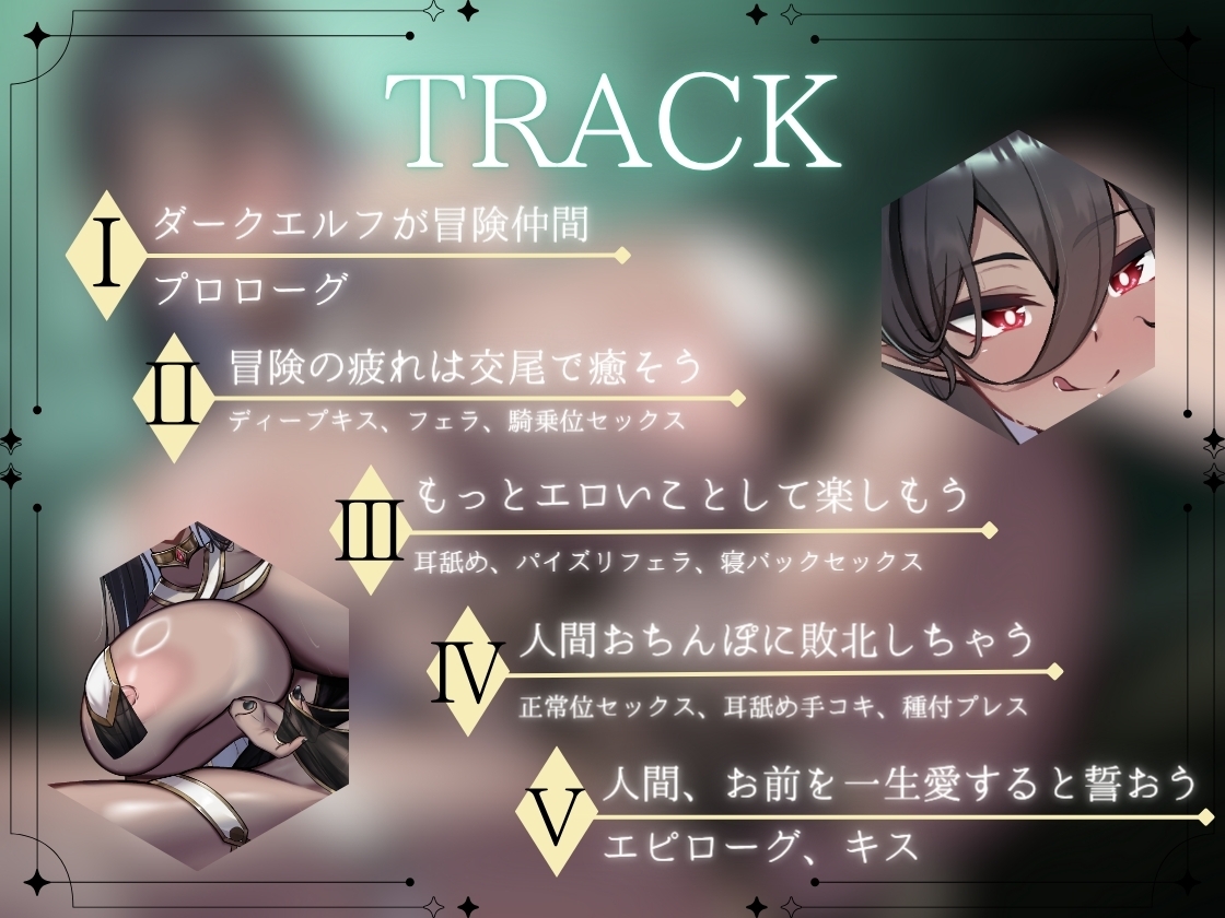 【✅CV.夏目ミカコ様xバイノーラル✅】ダークエルフは人間との交尾で闇の魔法を使ってもOKです！? 画像3