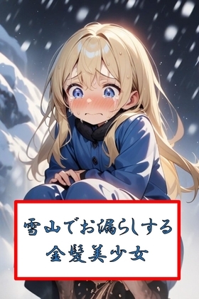 雪山でお漏らしする金髪美少女