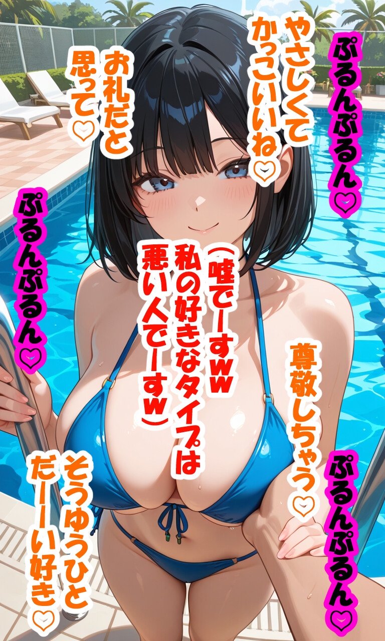 わるぅーーっい♡水着の女の子が色仕掛け 文字あり 画像4