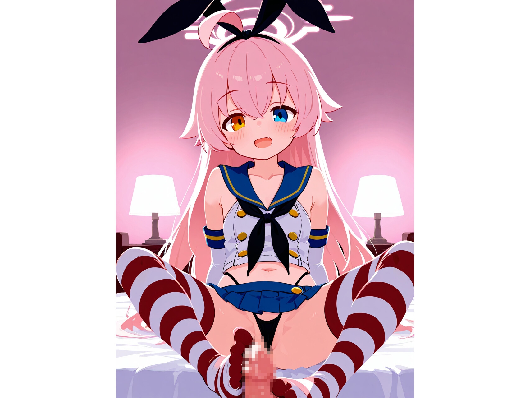 ブル〇カの小〇遊ホシノちゃんとコスプレエッチ！ 画像1