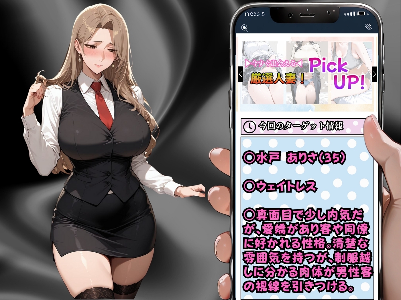 【セリフ入有】肉感人妻種付け〜押しに弱い人妻ウェイトレスがメスになるまで連続アクメ〜 画像2