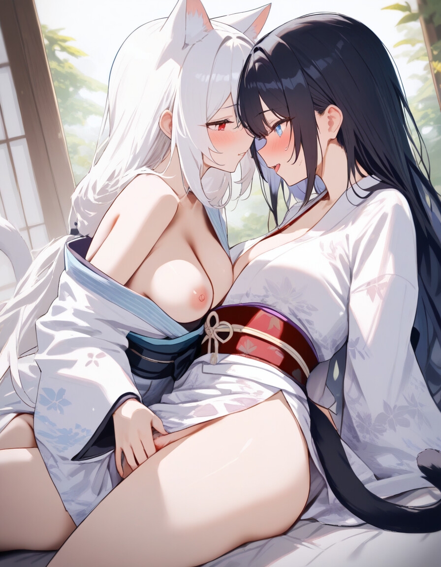 宵猫庵絵巻 ～白猫×黒猫編～ 画像10