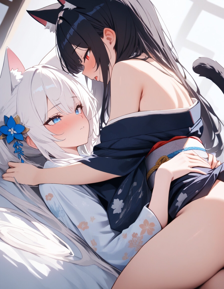 宵猫庵絵巻 ～白猫×黒猫編～ 画像2