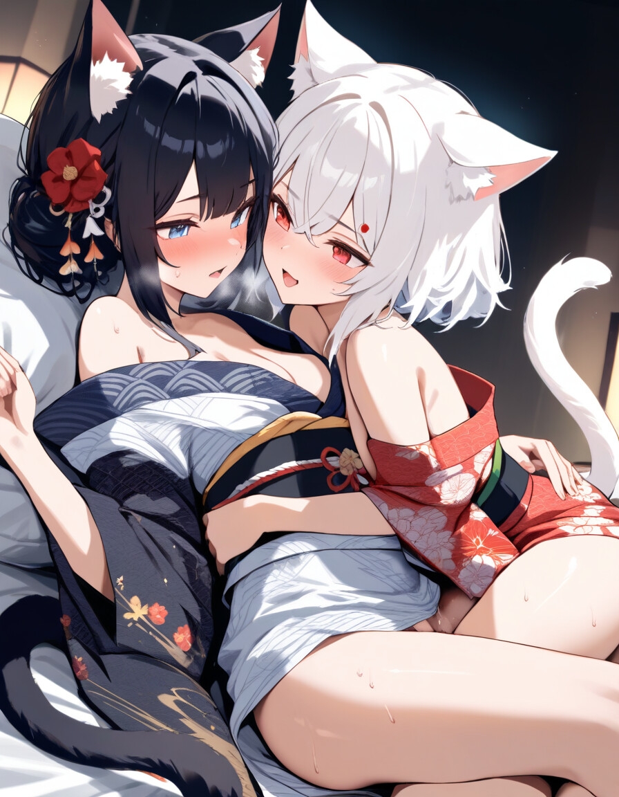 宵猫庵絵巻 ～白猫×黒猫編～ 画像4
