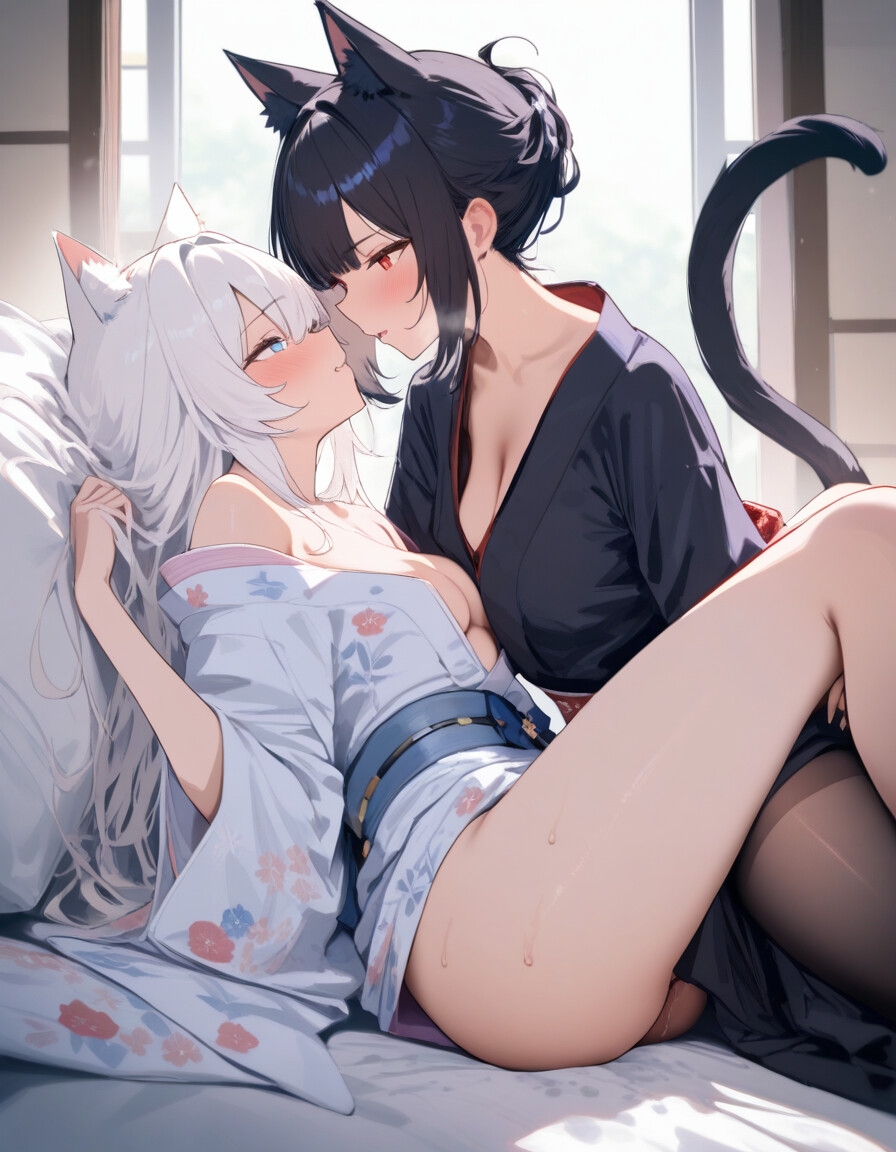 宵猫庵絵巻 ～白猫×黒猫編～ 画像8