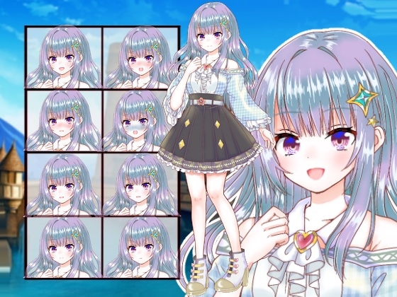 ファンタジー衣装の少女立ち絵38