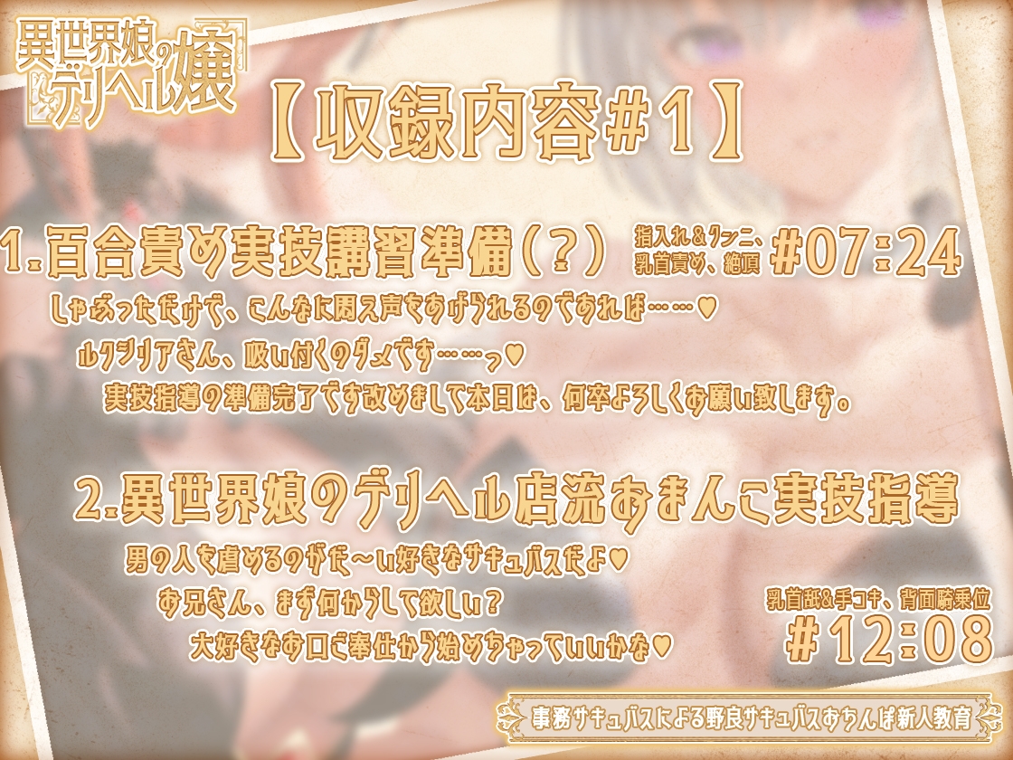【トラック1フル公開中!】異世界娘のデリヘル嬢～事務サキュバスによる野良サキュバスおちんぽ新人教育【KU100】 画像6