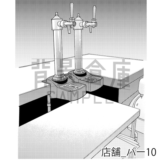 【トーンつき】店舗_背景素材集1(バー)