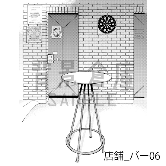 【トーンつき】店舗_背景素材集1(バー)