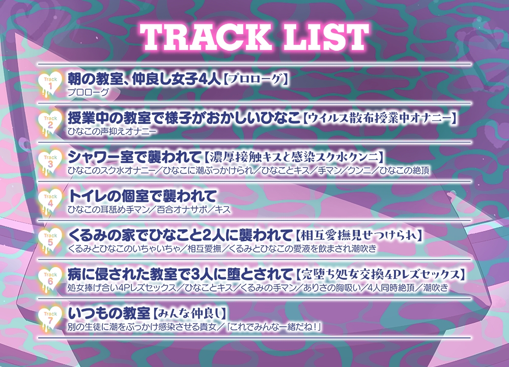【エロJ〇百合4P♡】 みんなで一緒にオナニーしよ?～仲良し女子はえっちに狂う～ 【オナニー病が蔓延した世界ASMR】 画像4