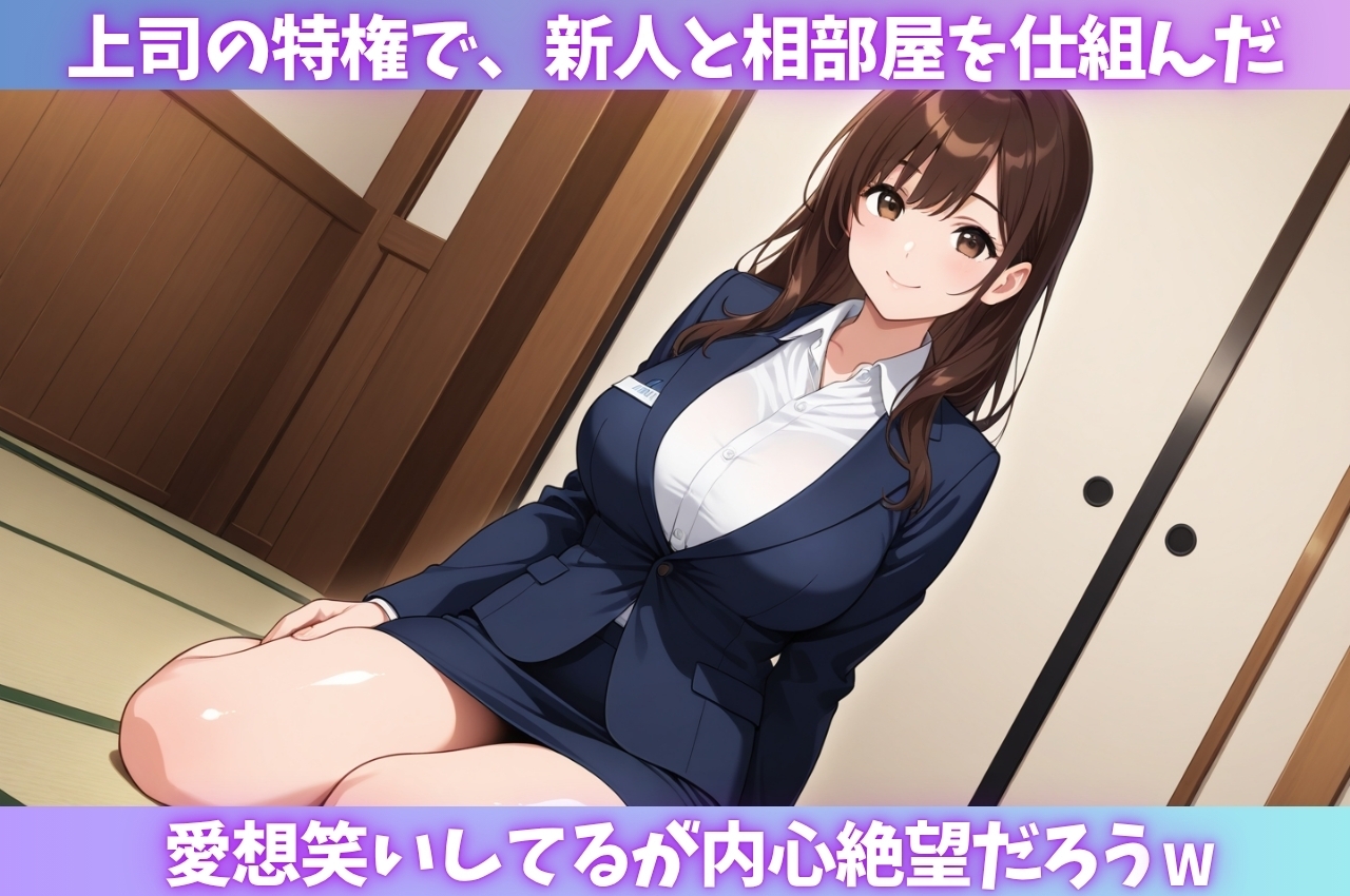嫌いな上司に相部屋を仕組まれ、新人OL強●中出し 画像1