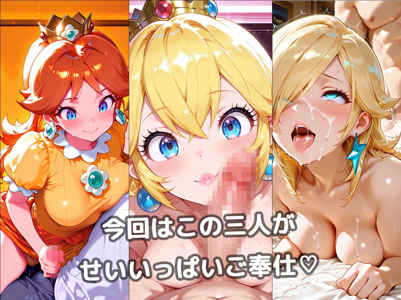 ヒロインたちに抜いてもらうCG集！ -お姫様+編- 画像1