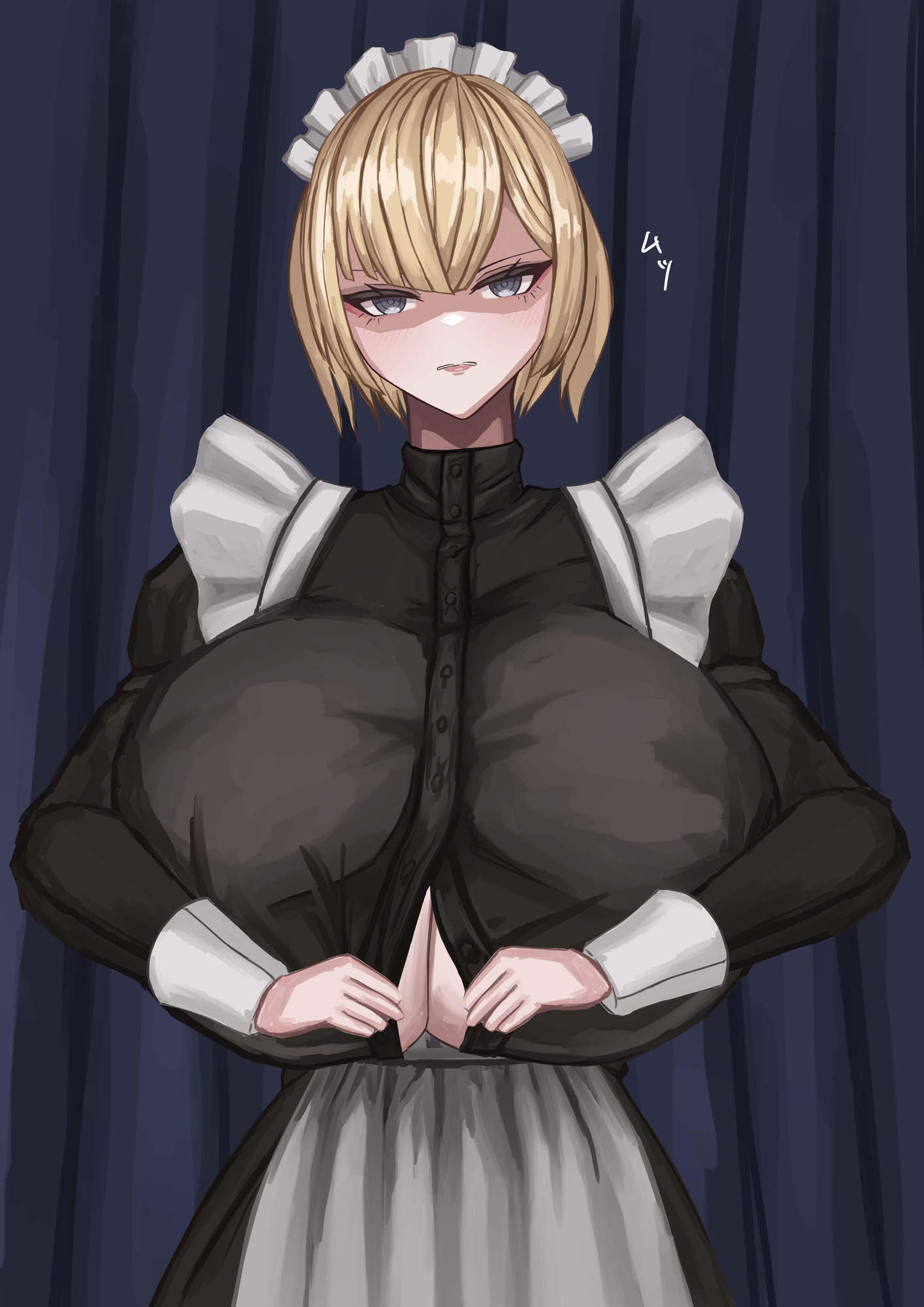 金髪巨乳メイドご奉仕パイズリ 画像1