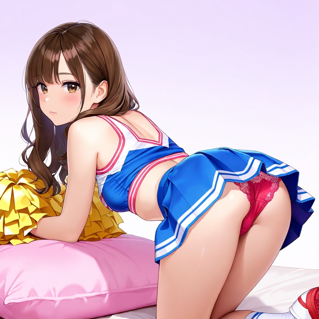 生パンチアガールの四つん這いパンチラ_6