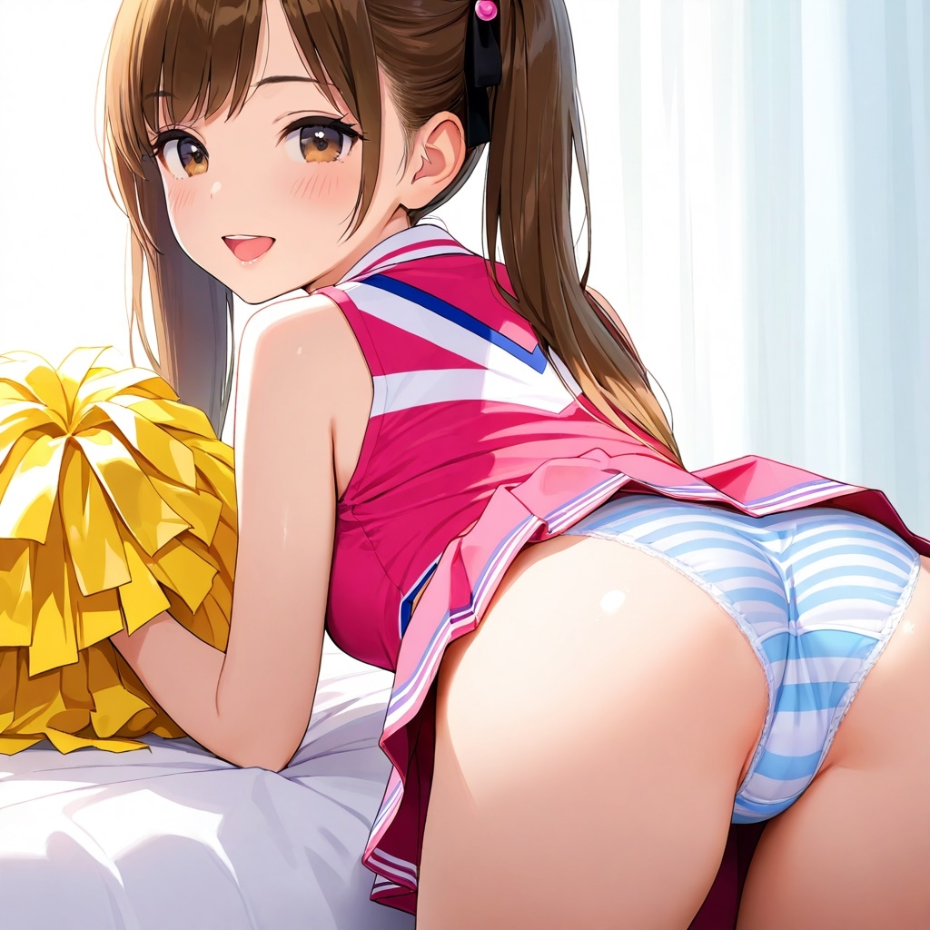 生パンチアガールの四つん這いパンチラ_9