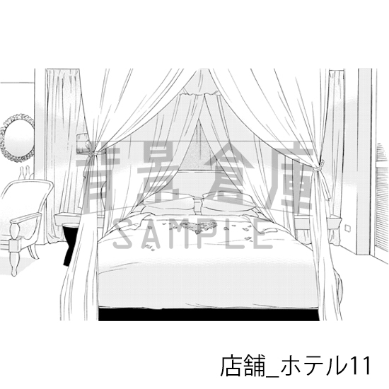 【トーンつき】店舗_背景素材集7(ホテル)