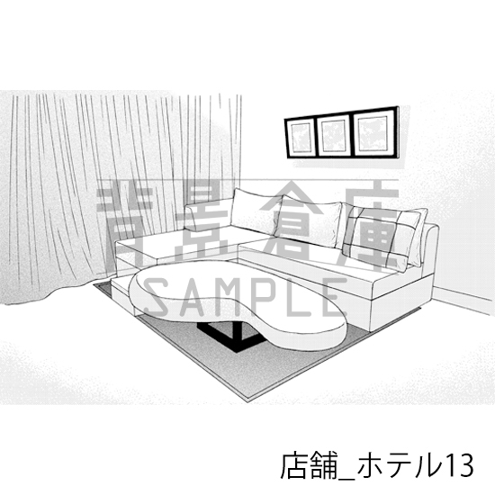 【トーンつき】店舗_背景素材集7(ホテル)