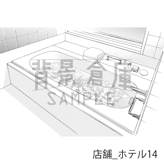 【トーンつき】店舗_背景素材集7(ホテル)