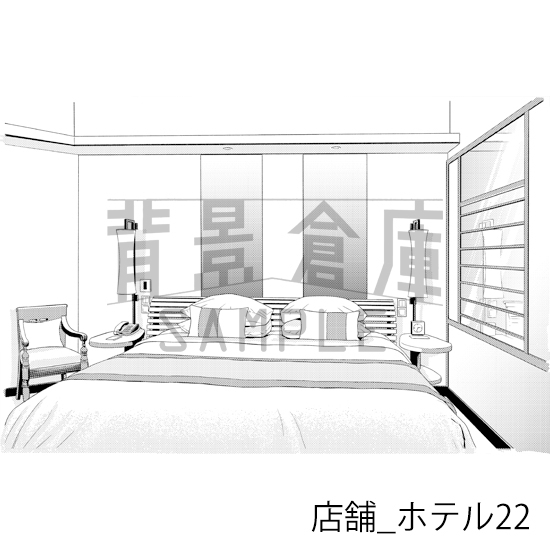 【トーンつき】店舗_背景素材集8(ホテル)
