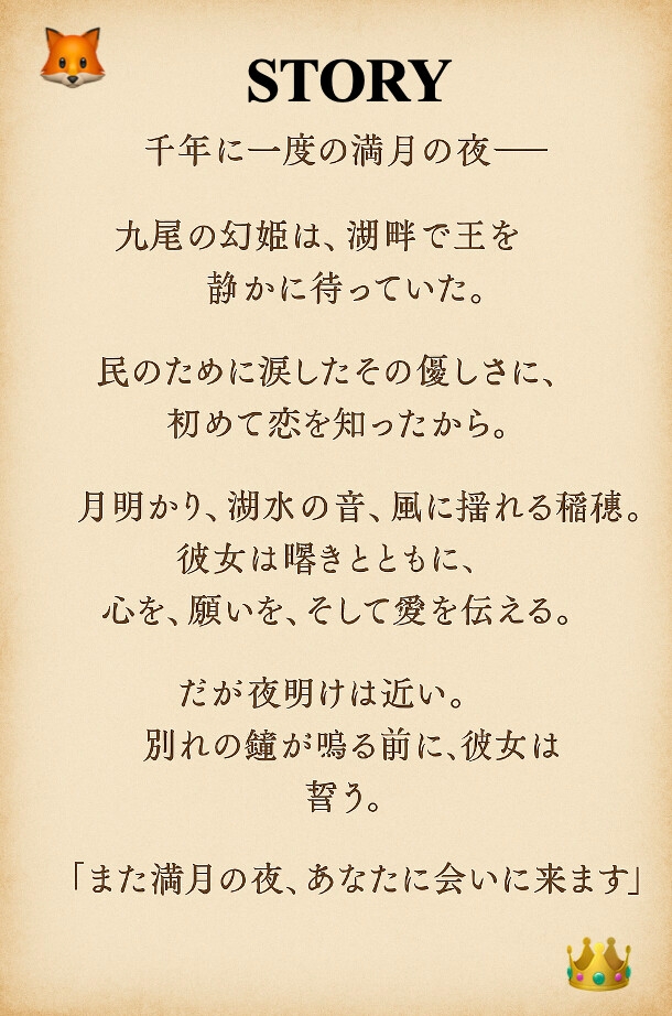 【月影の恋歌】九尾の幻姫と王の出合い 画像1