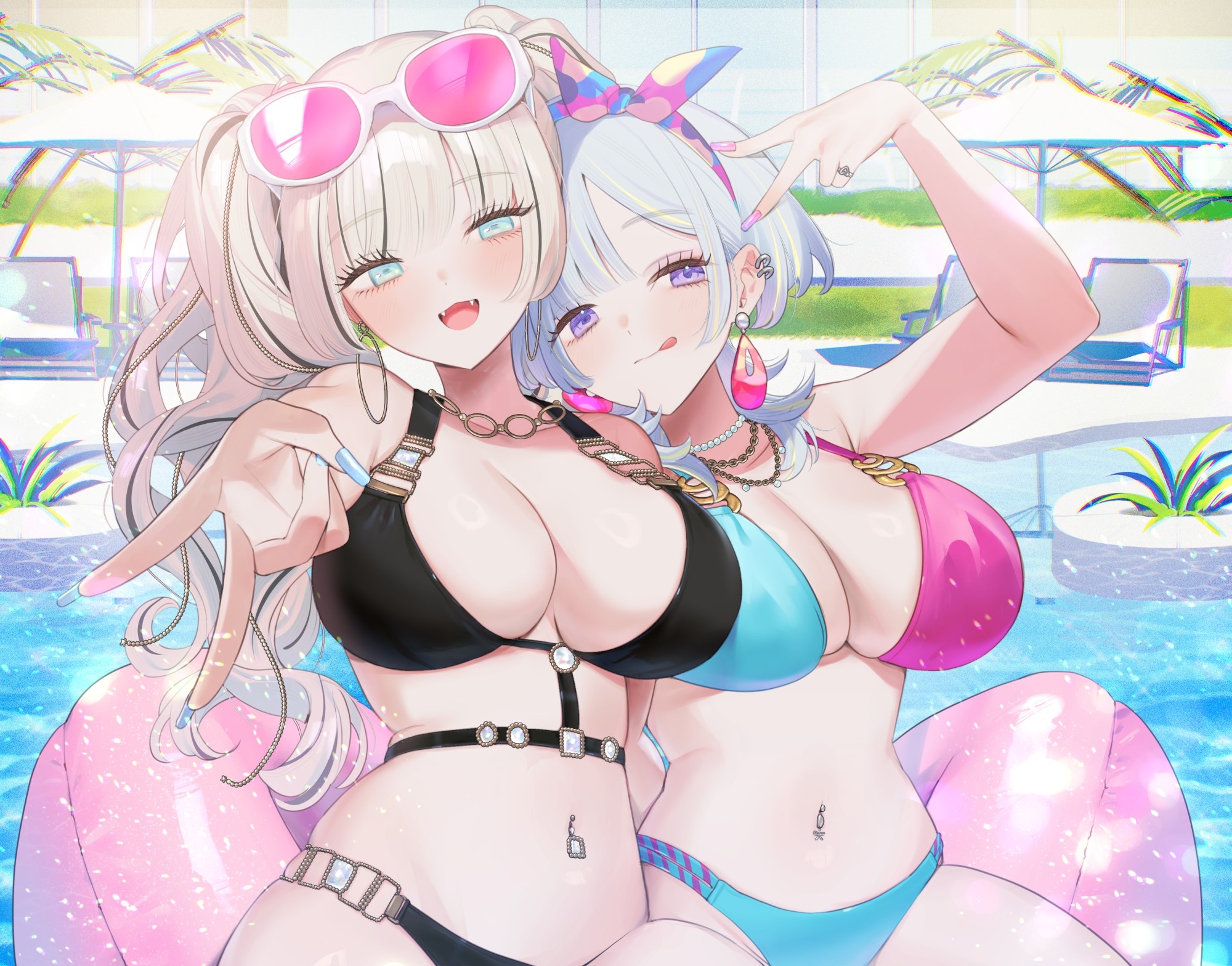 【KU100】夏乳ハーレムinマリンパレス! デカパイ白ギャル逆ナンセックス♪ 画像9