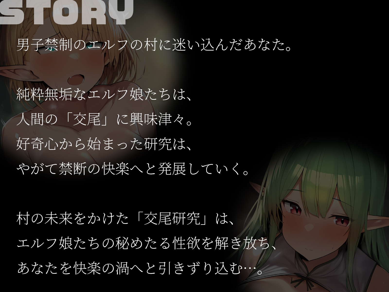 【KU100】命の恩人のエルフはあなたとの交尾に興味津々なようです♪ 画像1