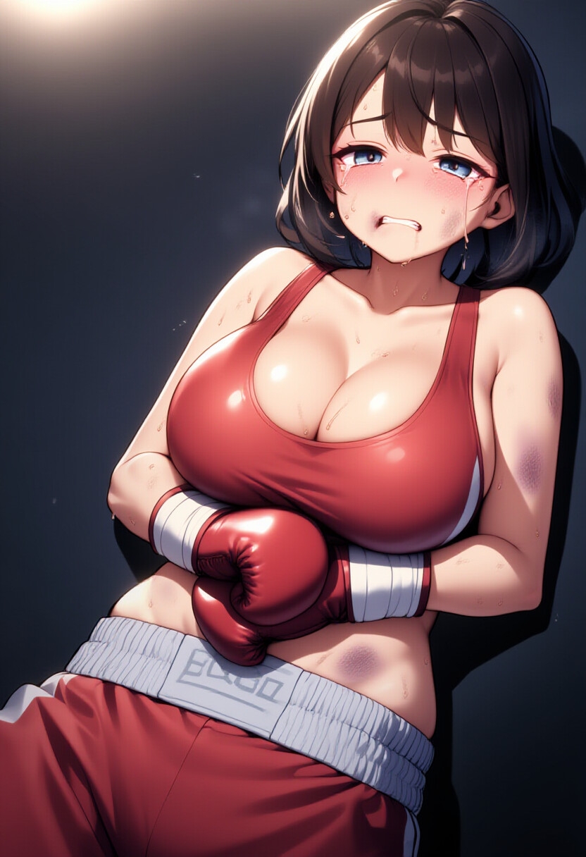 女子ボクシング美少女AIイラストコレクション4 ダウンポーズ編_3