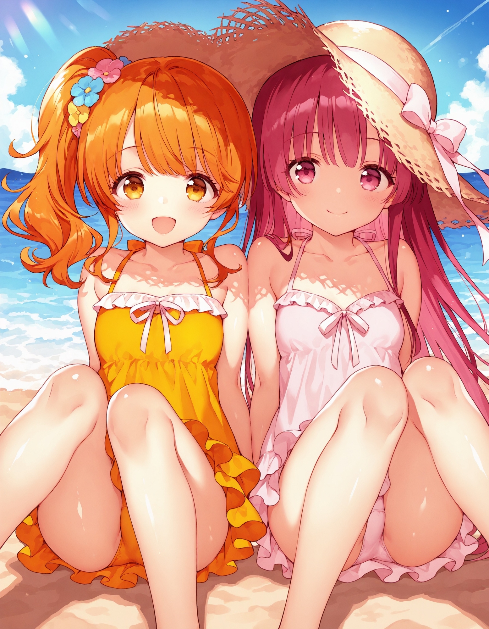 ワンピースで座りパンチラ_1