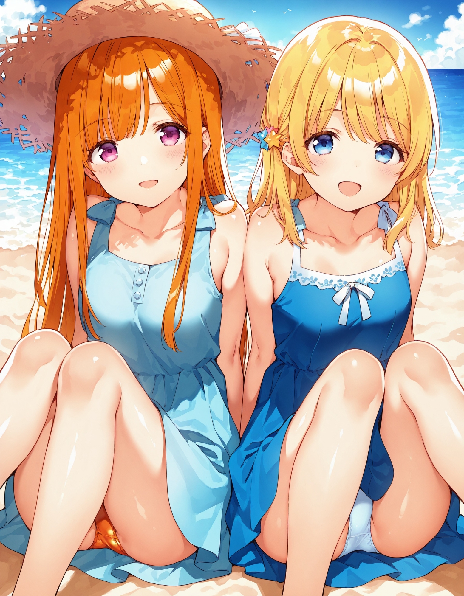 ワンピースで座りパンチラ_5