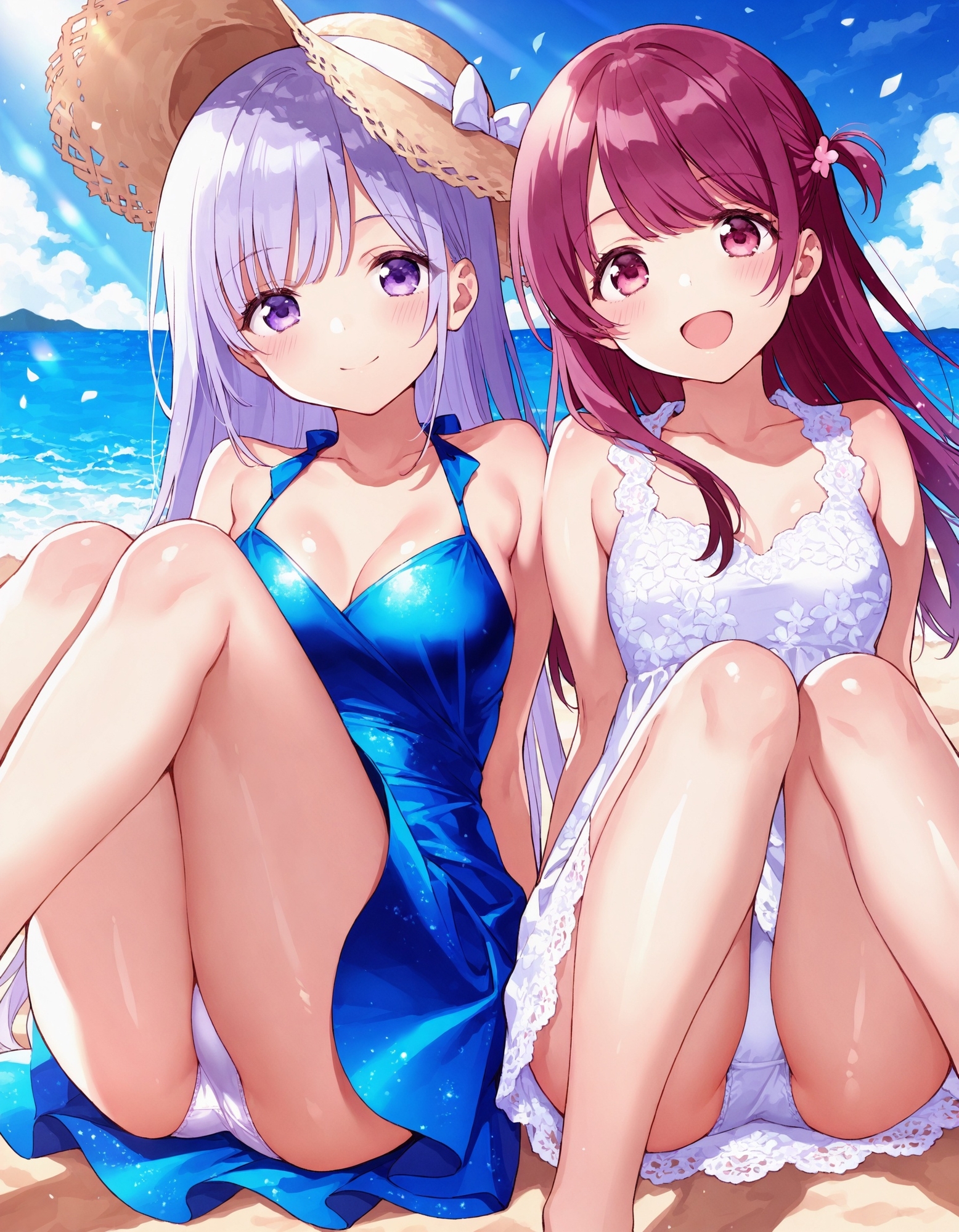 ワンピースで座りパンチラ_7