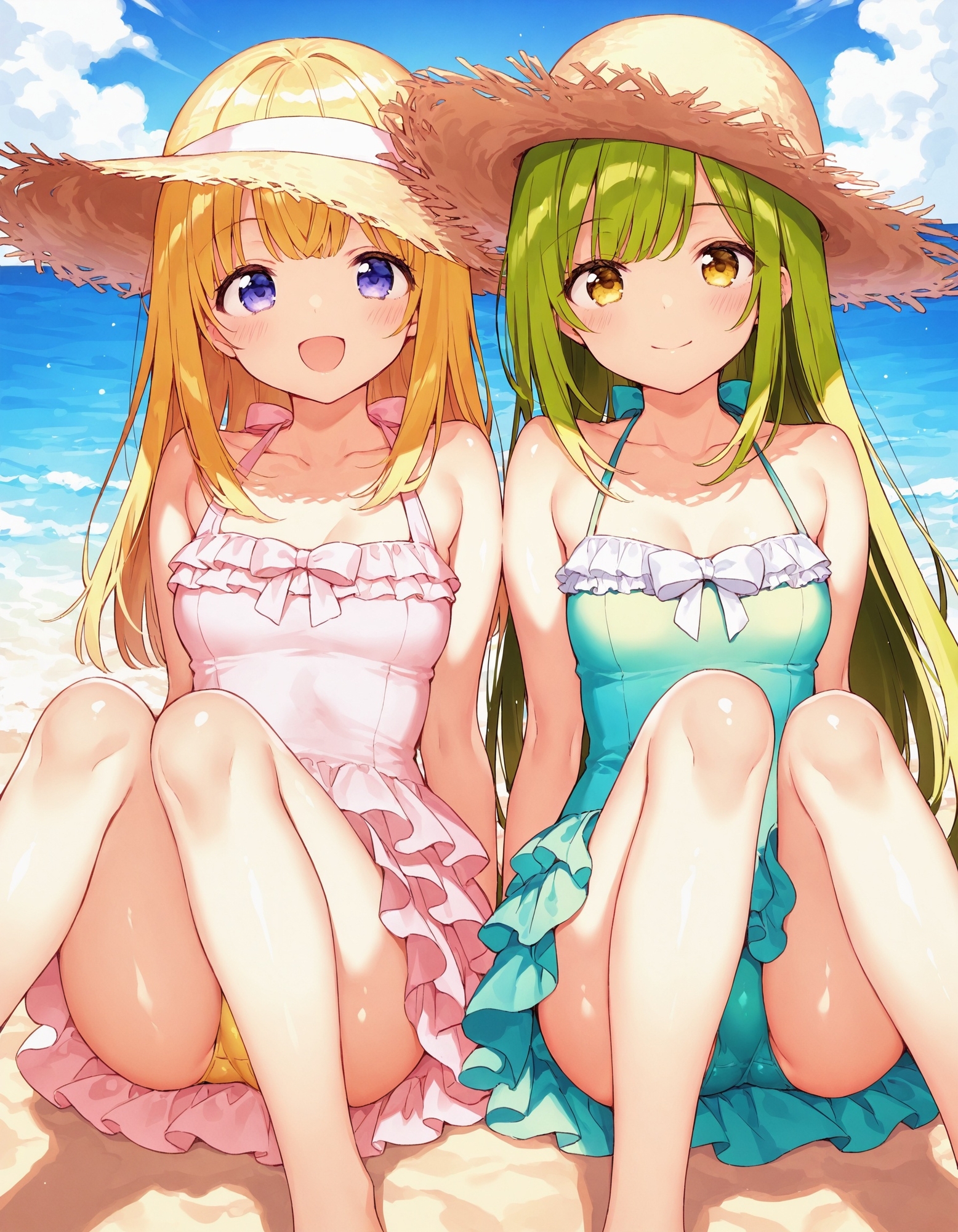 ワンピースで座りパンチラ_8