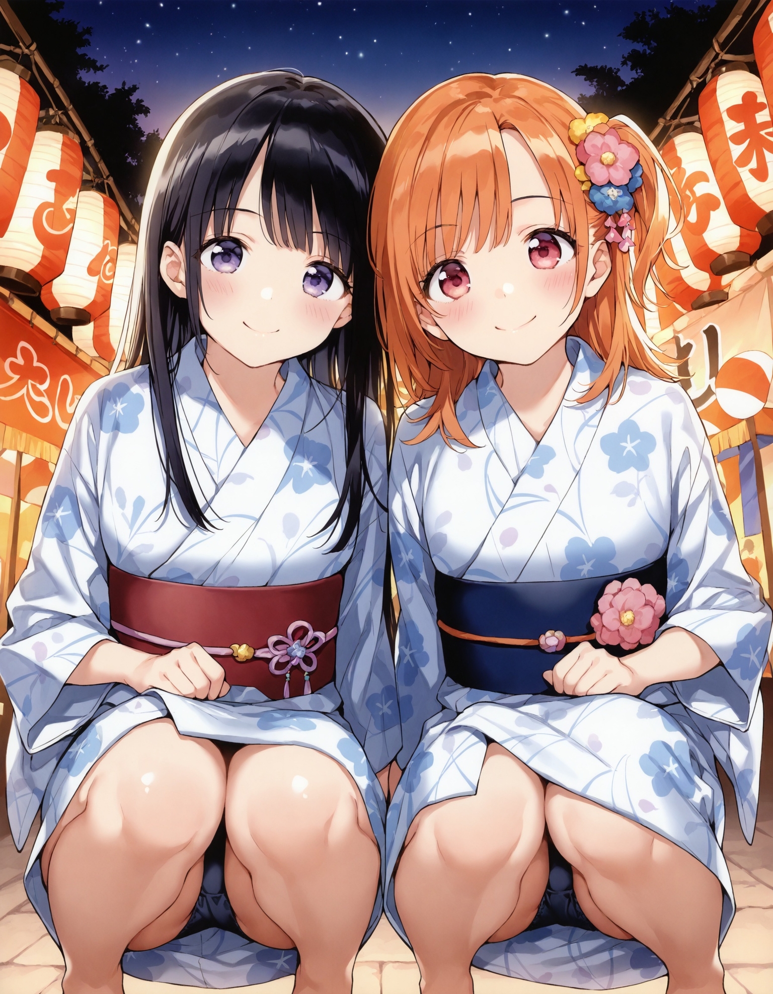 浴衣でしゃがみパンチラ2_4