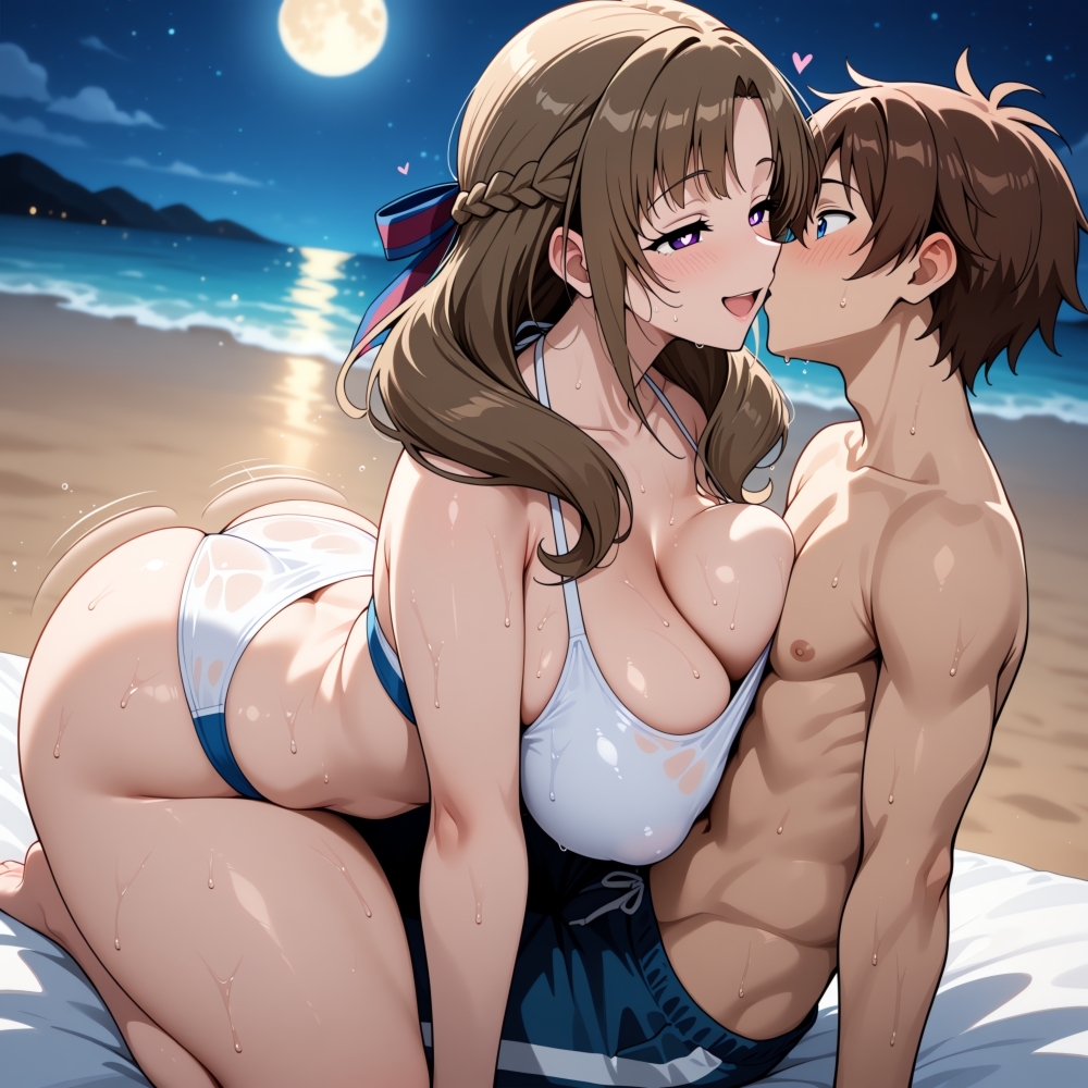 夏のビーチバレースポーツビキニコスプレ人妻カップル発情中出しHの夢18禁同人エロ画像CG集R-18 画像10