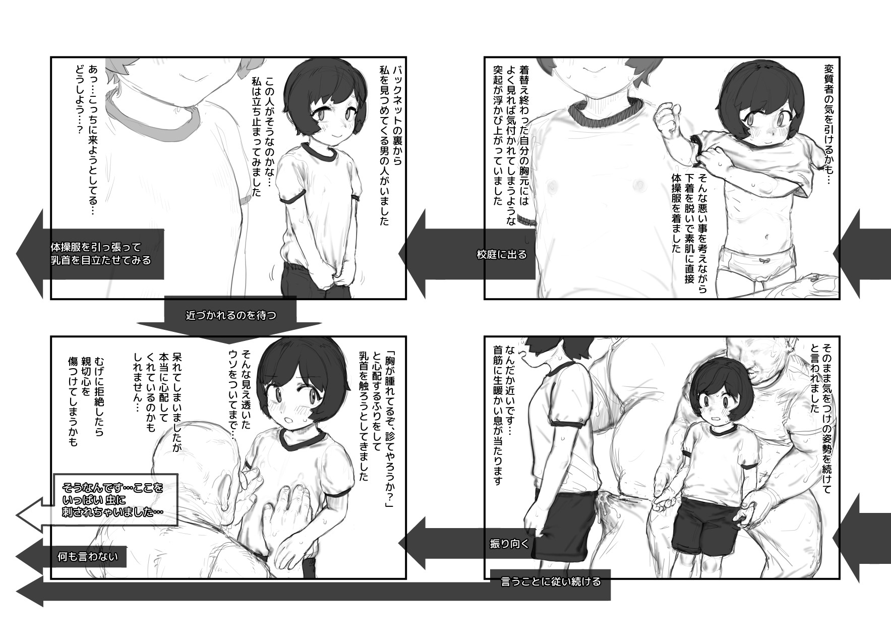 セクハラに期待してわざと無抵抗な選択肢を選べるゲームブック 画像2