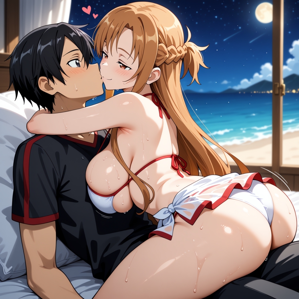 夏の水着コスプレ人妻ハグカップル夫婦発情中出しHの夢18禁同人エロ画像CG集R-18 画像5