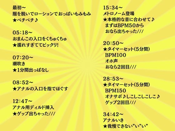 【アナル×イキ我慢】メトロノームのリズムに合わせて腰振りアナルおな★ぬちゅ音、床擦り音、潮吹き、ゲップ、おなら！ハードモード 画像1