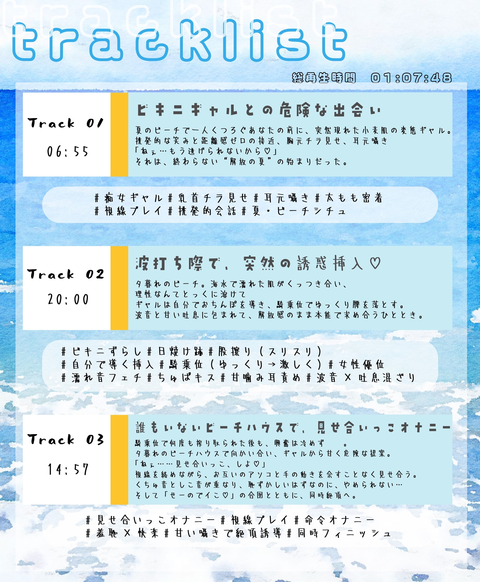 【期間限定110円】新人声優★白河みずき布教作品♡【逆レ】夏のビーチでギャルと、解放えっち。【夏だ！海だ！ギャルSEX！】 画像5