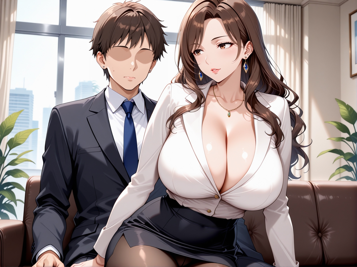 高慢な人妻女上司をピストン調教 画像1