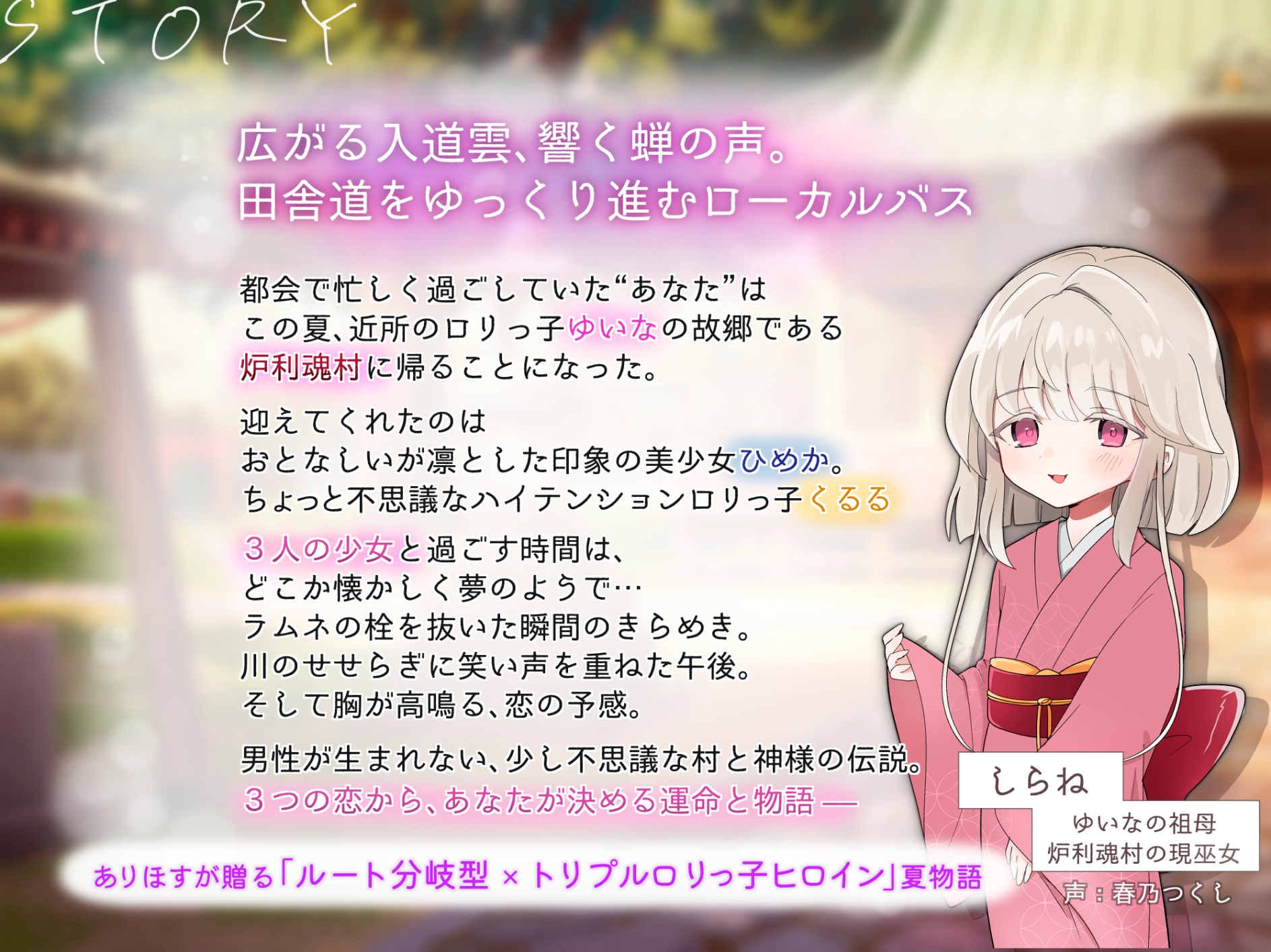 ✅1周年記念作品✅【♪100円で2時間超×トリプルヒロイン♪】『炉利魂村』ミニ○リっ子たちと処女膜貫通&中出しSEX♡物語もHもルート分岐あり‼️【別新作1トラック付】 画像4