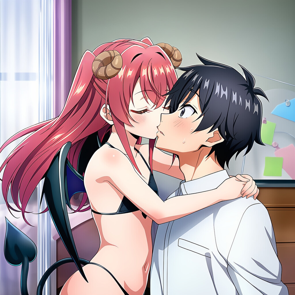 なぜか召喚されたサキュバスはキスをすると発育していく_出会い編_2